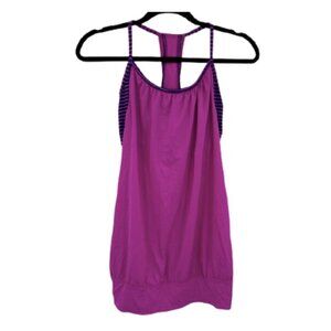 XERSION Tank Racerback Layered Sports Bra Purple S